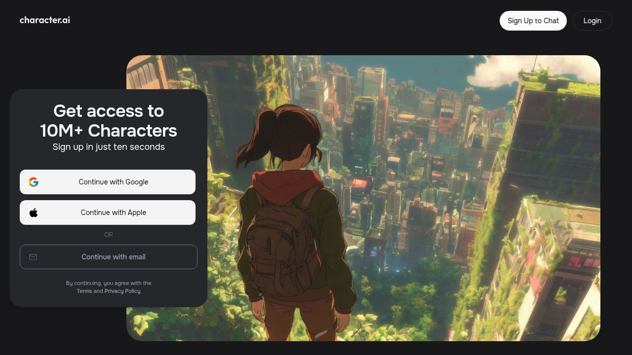 Character AI listing screenshot