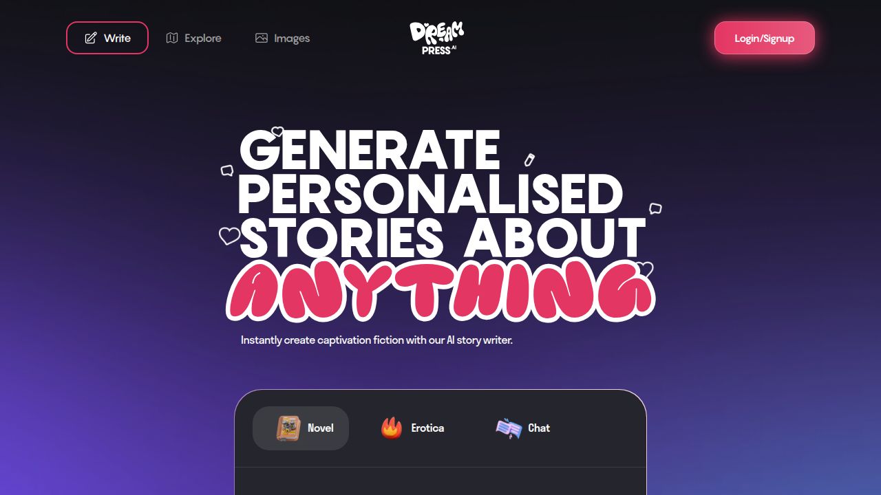 Dream Press AI listing screenshot
