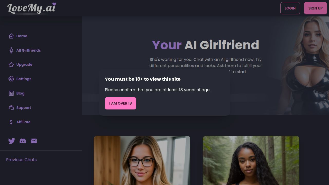 LoveMy.ai listing screenshot