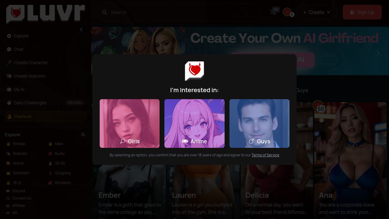 Luvr AI listing screenshot