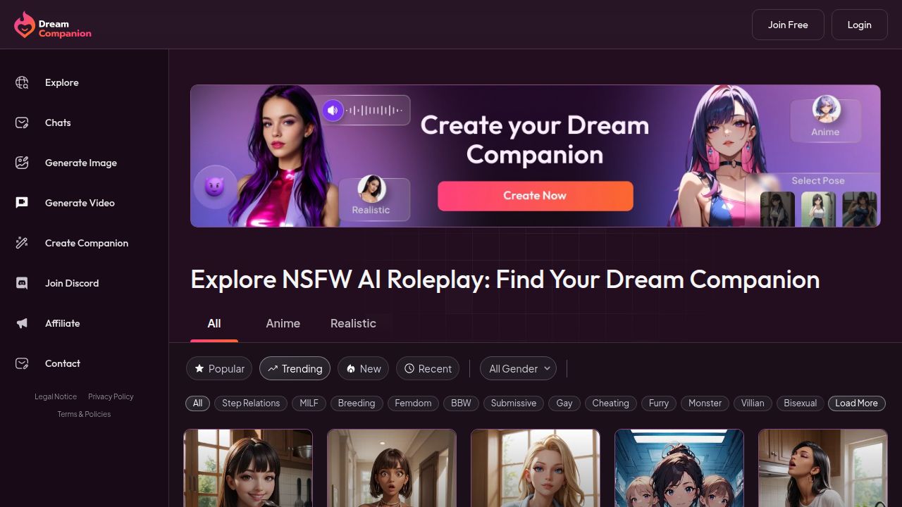 My Dream Companion listing screenshot