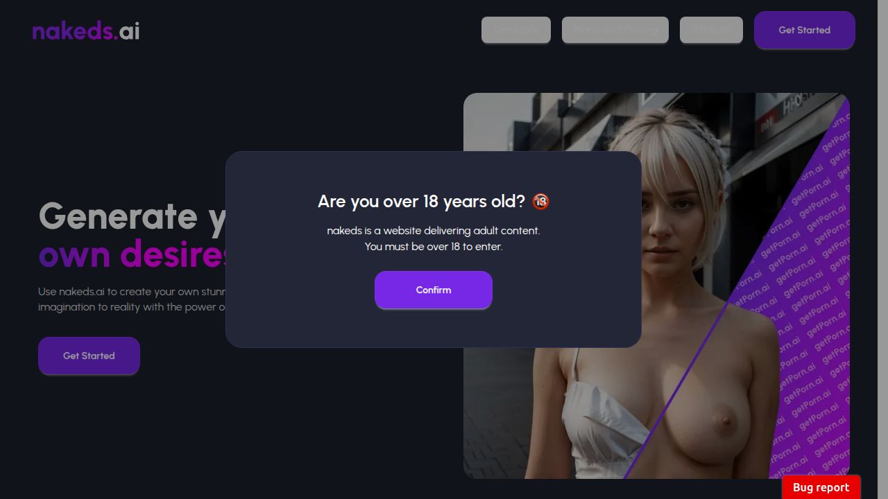 Nakeds.ai listing screenshot