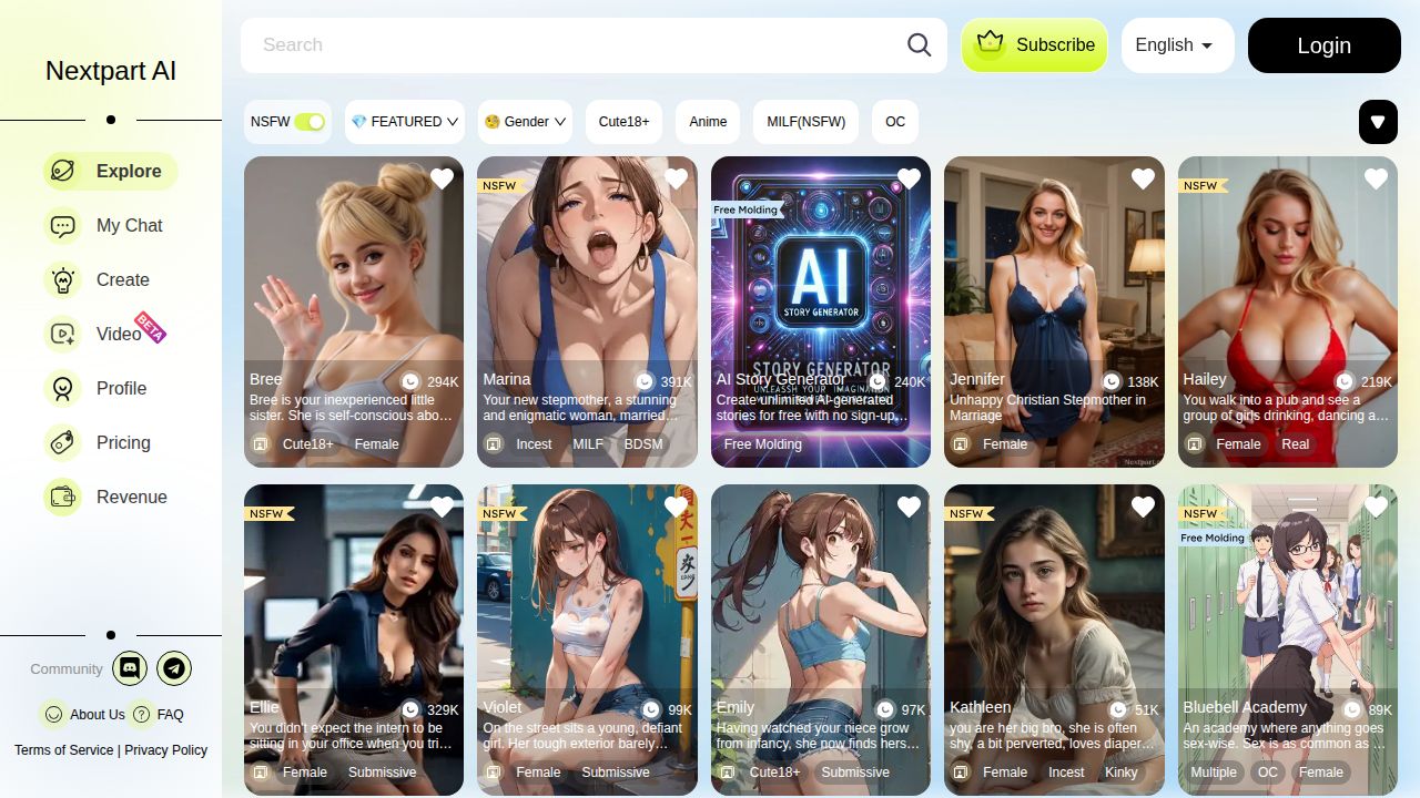 NextPart listing screenshot