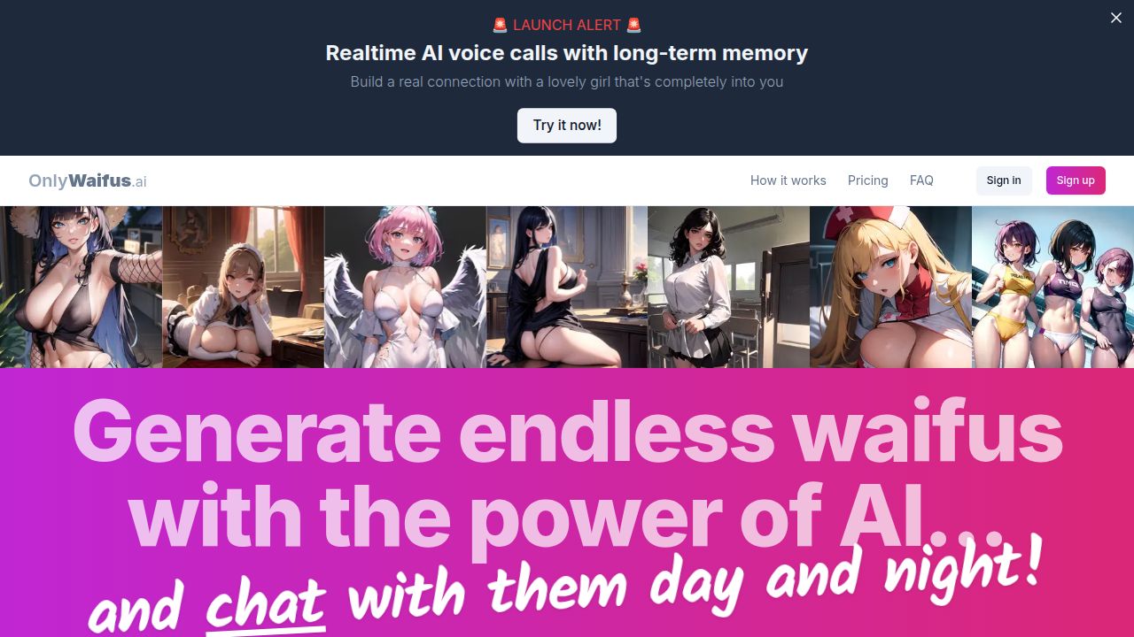 OnlyWaifus listing screenshot