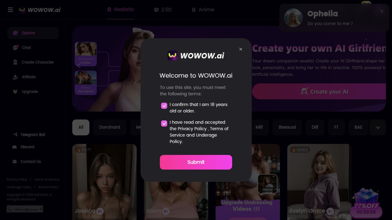 WOWOW AI listing screenshot